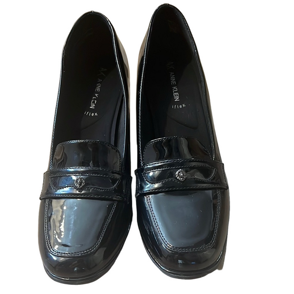 Anne Klein Shoes - Women's New Anne Klein iflex  Shiny Black Heeled size 7.5 Loafer